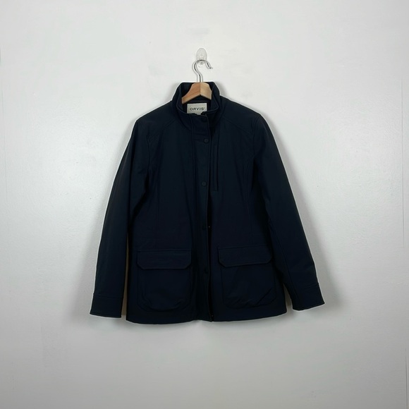 Orvis Thermore Insulated Womens L Jacket Drawstring Waist 5 Zip Pockets Zip Snap - Picture 1 of 13